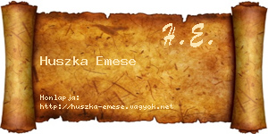 Huszka Emese névjegykártya